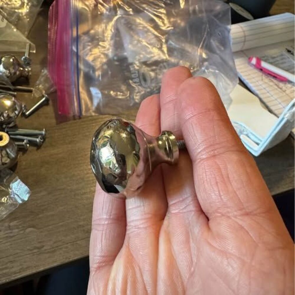 Polished Silver Cabinet Door Knobs – Set of 11
